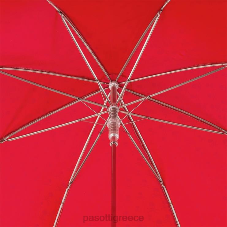 ομπρέλα | PASOTTI 416nt prt w33ne - κόκκινη ομπρέλα με καρφιά και μαύρη λαβή κρανίου 2N6B8530 γυναίκες